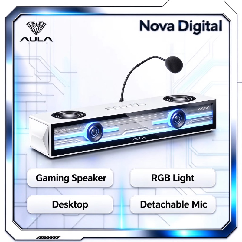 Rgb Computer Soundbar For Pc - AULA GS8 게이밍 스피커, RGB 조명과
