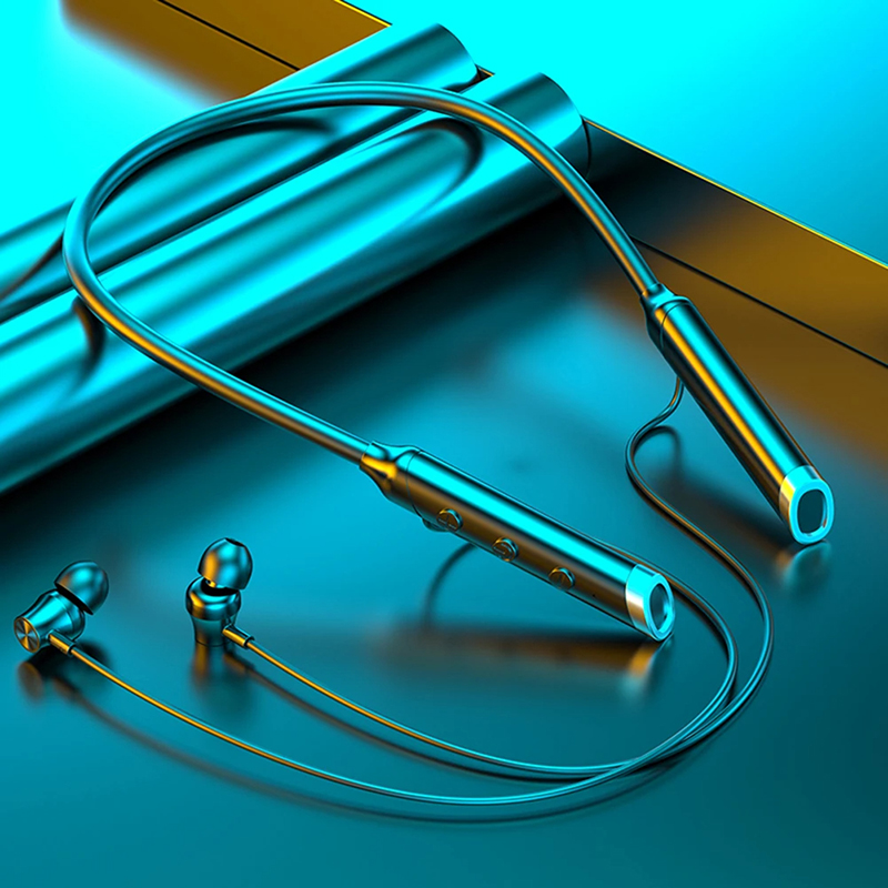 Magnetic Neckband Sports Earphones - 무선 헤드폰, 블루투스 5.0, 넥밴드형, 방수