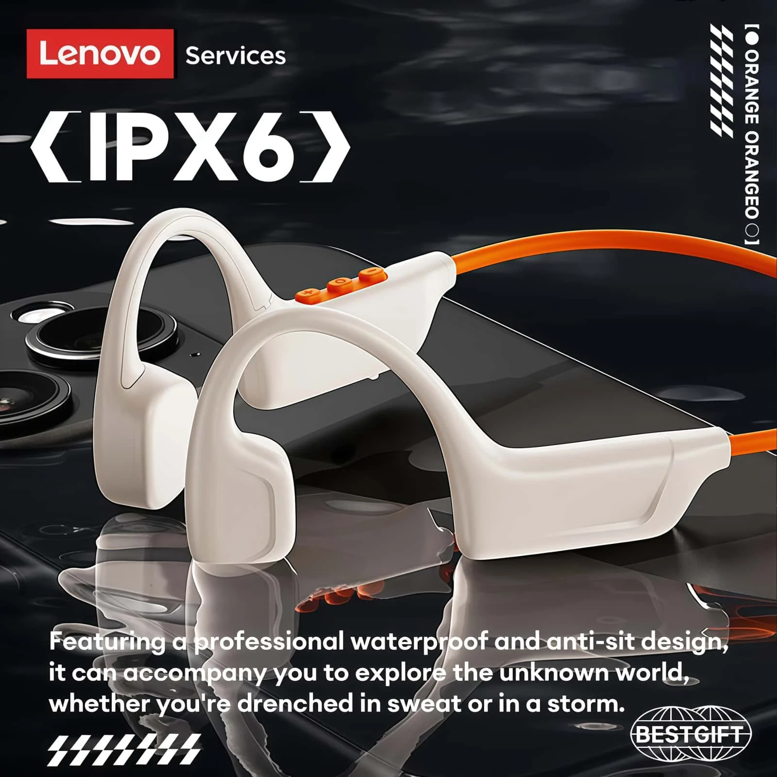 Lenovo S102 이어폰, 골전도 방식 블루투스 헤 - Bone Conduction Running Headphones 리뷰 및 가격