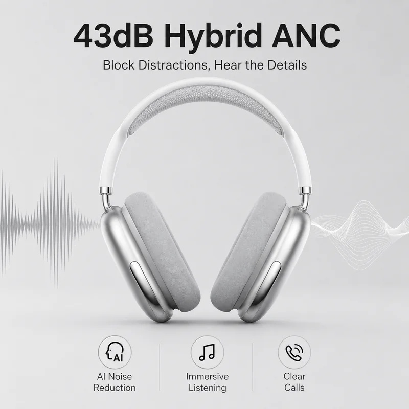 오버이어 ANC 무선 블루투스 헤드폰 |   43dB  - Anc Wireless Over Ear Headphones 리뷰 및 가격