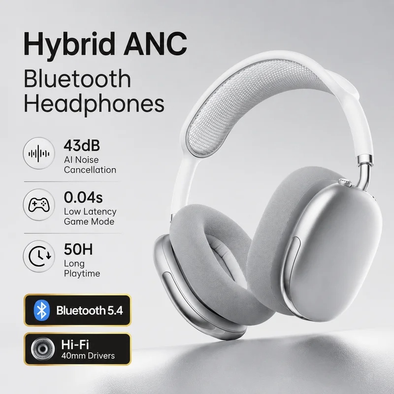 오버이어 ANC 무선 블루투스 헤드폰 |   43dB  - Anc Wireless Over Ear Headphones 리뷰 및 가격