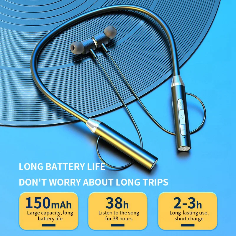 9D 블루투스 이어폰, 무선 헤드폰, 자석 부착형 스테 - Magnetic Neckband Sports Earphones 리뷰 및 가격