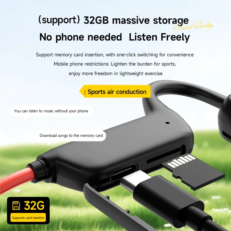 새로운 골전도 헤드셋, 블루투스 5.4, 마이크 내장, - Bone Conduction Running Headphones 리뷰 및 가격