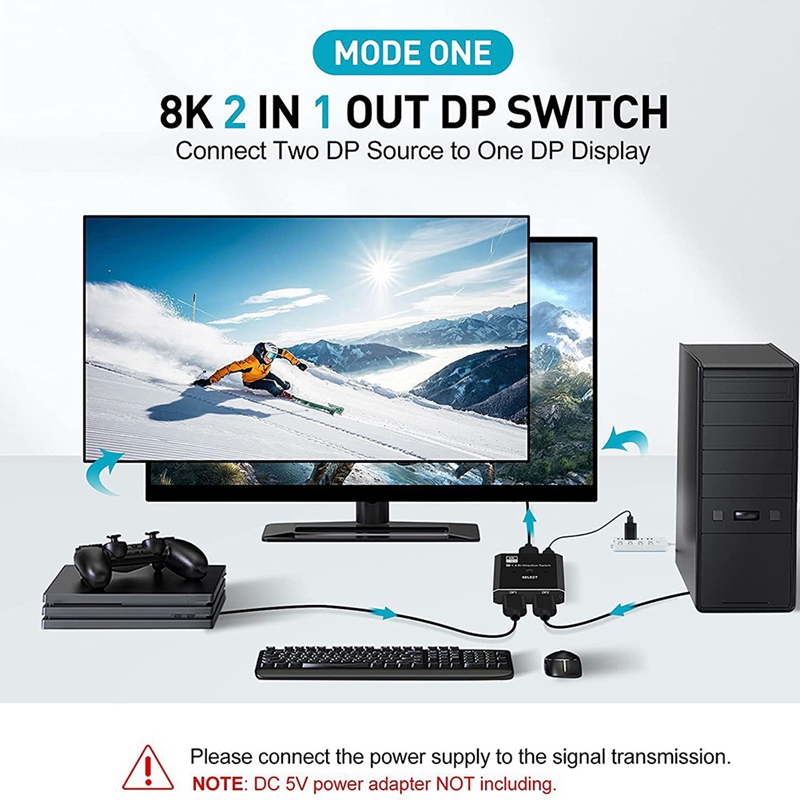8K 디스플레이포트 스위치 2 in 1 아웃/ 1 in - Laptops 리뷰 및 가격