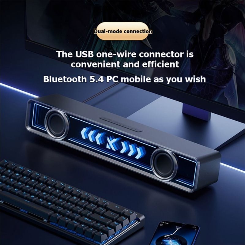 ABJF 데스크톱 컴퓨터 스피커, 유선/블루투스 연결, - Rgb Computer Soundbar For Pc 리뷰 및 가격